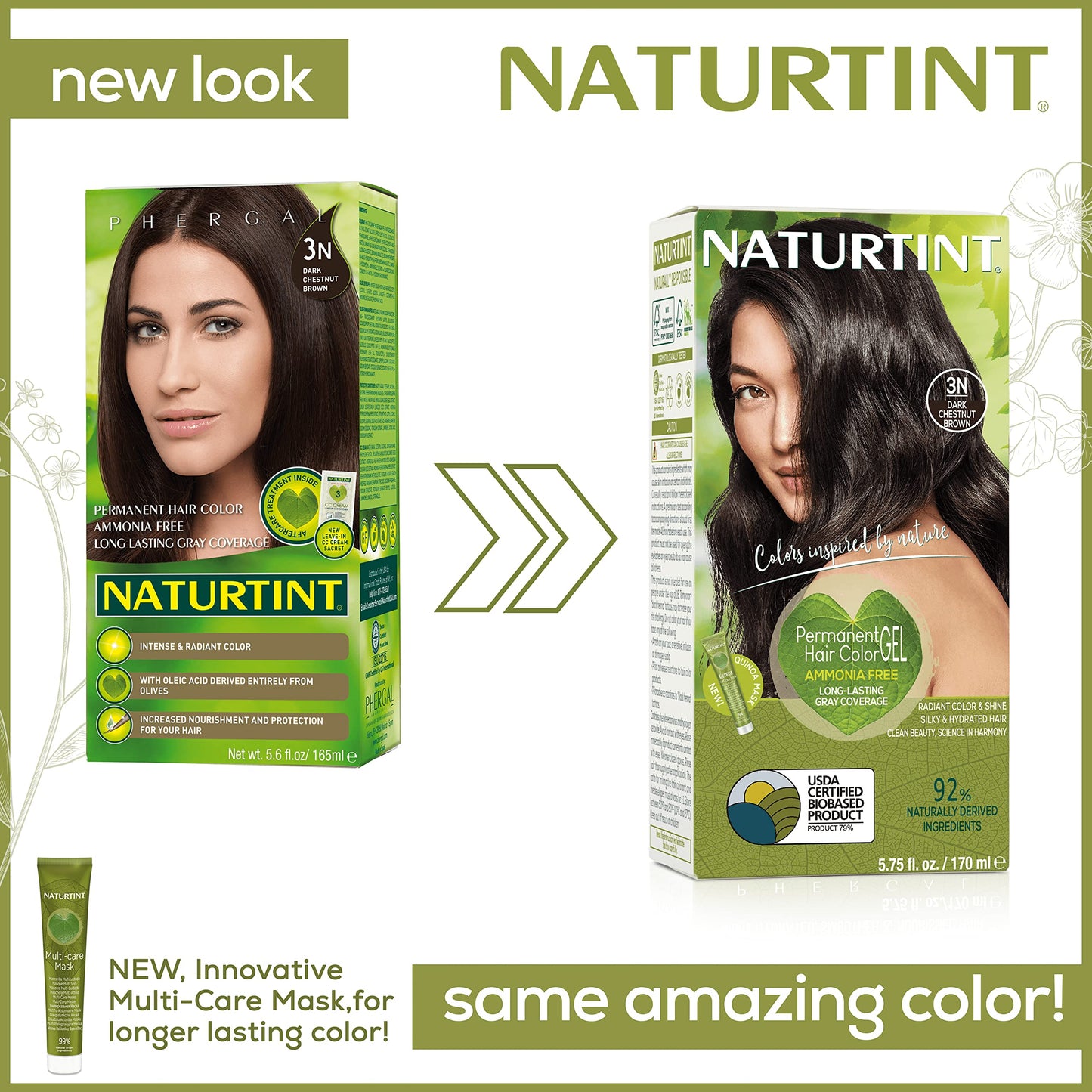 Permanent Hair Color - 3N, Dark Chestnut Brown, 5.45 oz (4 units Multi-Pack) Beauty & Personal Care Naturtint