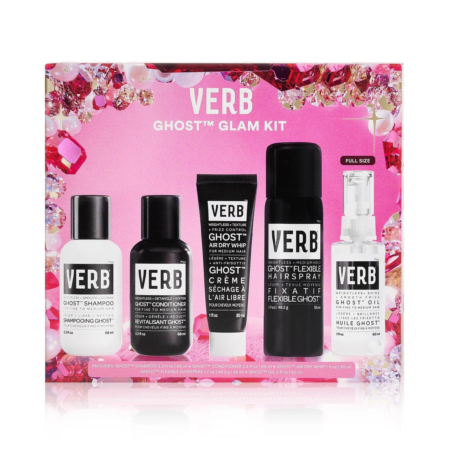 VERB GHOST™ GLAM KIT, 5-Star, 5-piece kit for weightless shine + frizz control Beauty & Personal Care VERB