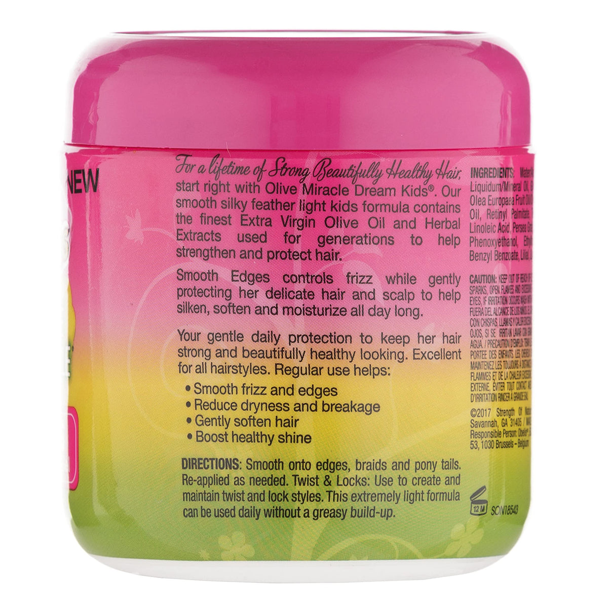 African Pride Dream Kids Olive Miracle Smooth Edges Anti-Frizzy Conditioning Gel - Contains Olive Oil, Reduces Hair Dryness & Breakage, 6 Oz Beauty & Personal Care African Pride