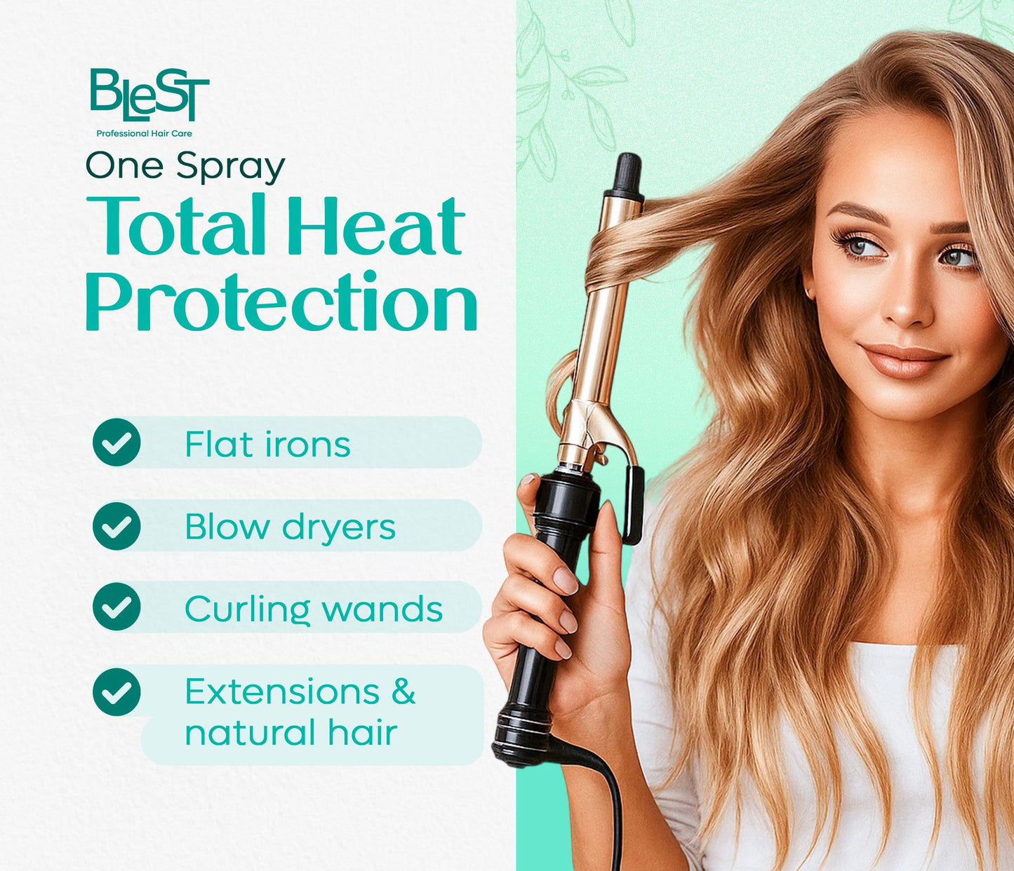 BLEST PROFESSIONAL HAIR CARE Thermal Protection Spray with Marula Oil - Heat Protectant Spray for Hair & Extensions - Vegan Hair Heat Protectant Beauty & Personal Care BLEST PROFESSIONAL HAIR CARE