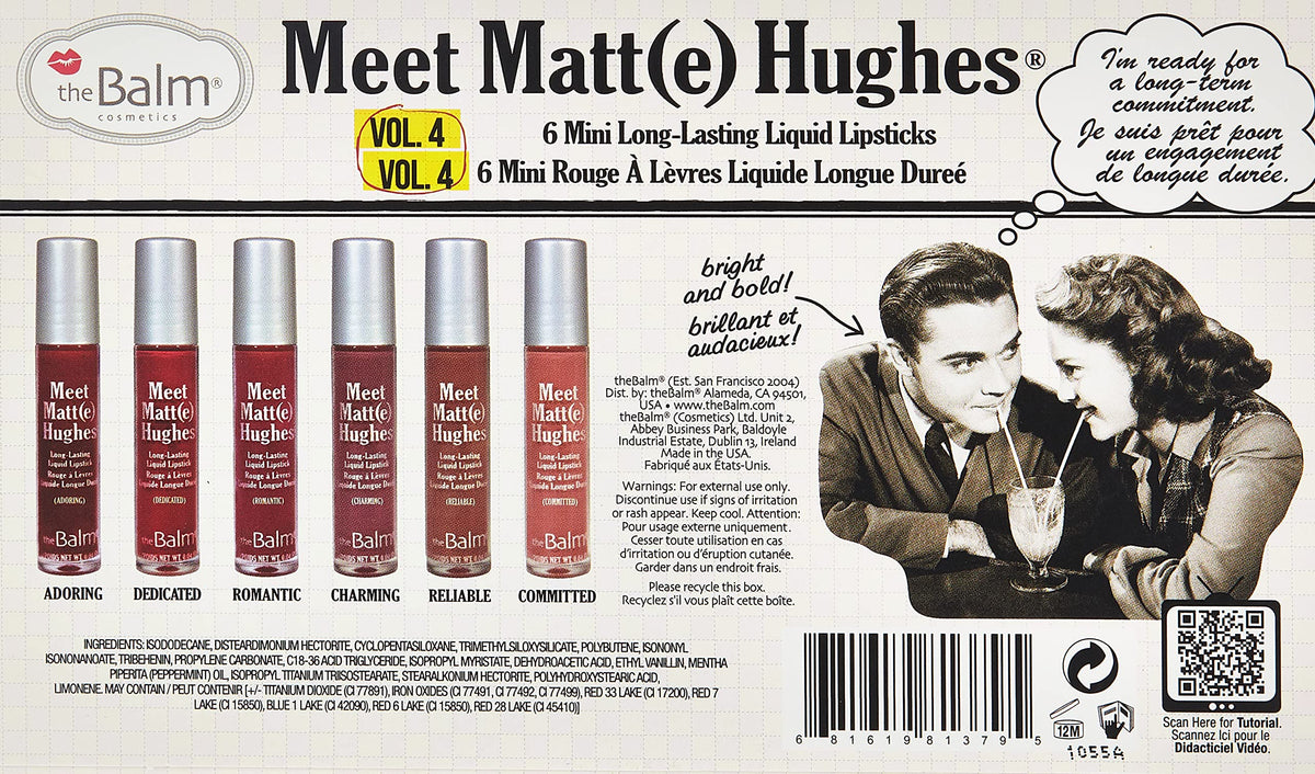 theBalm Meet Matt(e) Hughes Vol 4 Mini Long-Lasting Liquid Lipsticks, 6 Count Beauty & Personal Care theBalm