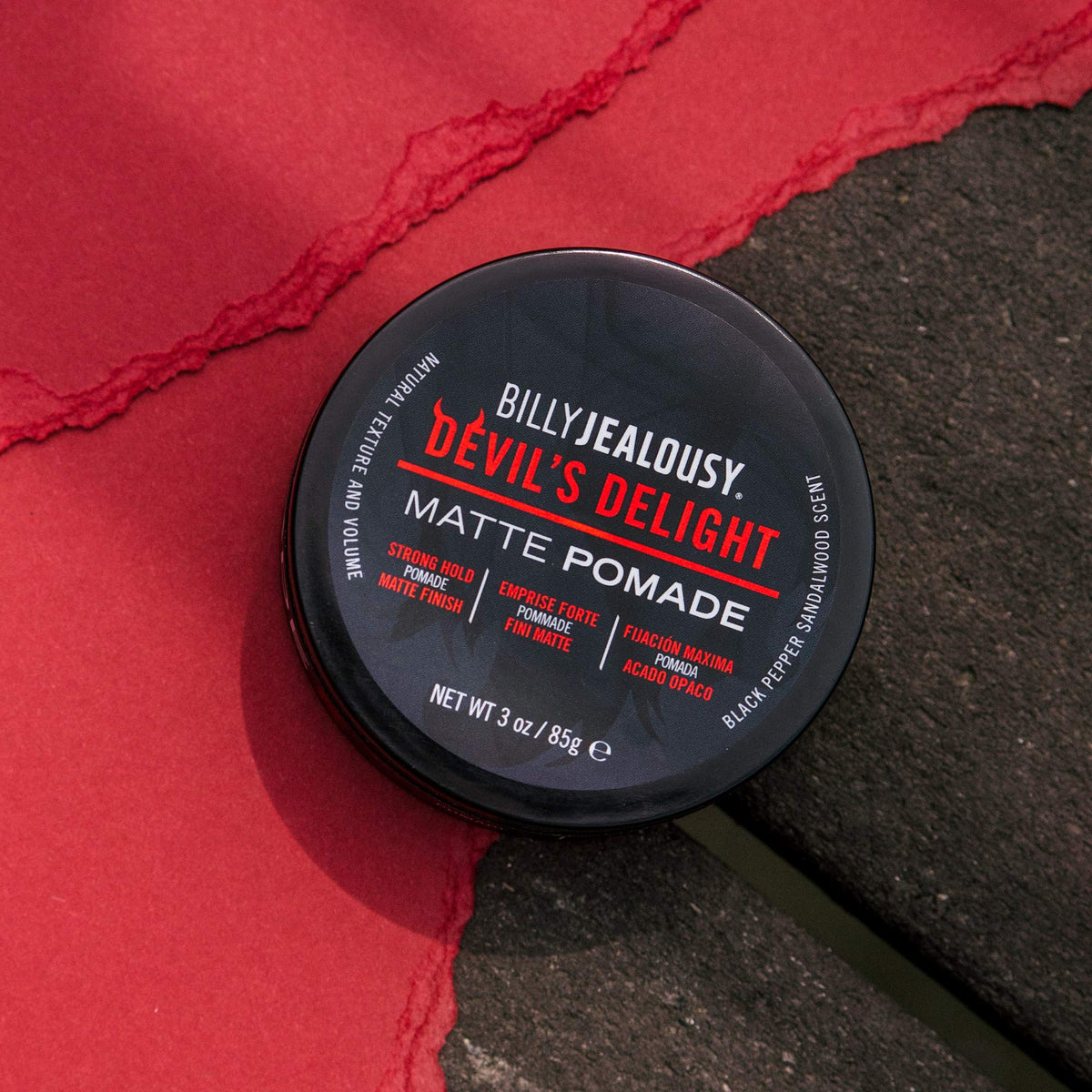 Billy Jealousy Devil's Delight Matte Pomade for Men Adds Volume and Definition, Strong Hold Water-Based Formula with Black Pepper Sandalwood Scent, 3 Beauty & Personal Care Billy Jealousy