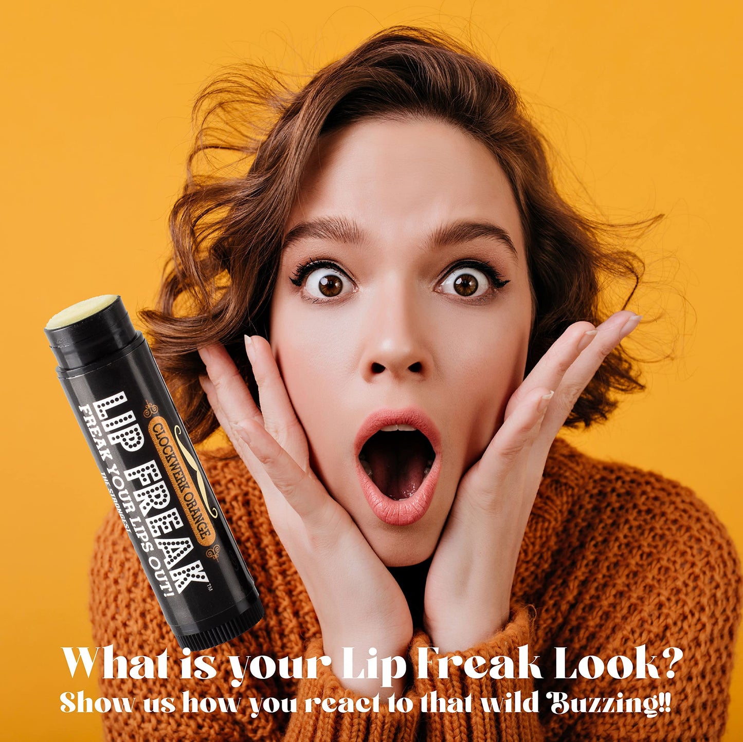 Doctor Lip Bang's BUZZING Lip Balm - Lip Freak - 100% All Natural - Cruelty Free - Clockwerk Orange - 2 Pack Beauty and Personal Care Doctor Lip Bang's