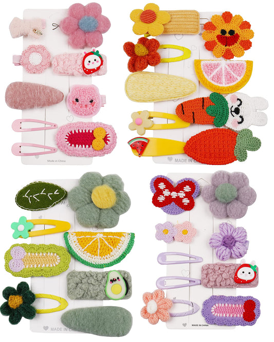 56PCS Cute Hair Clips Fashion Girls Hair Accessories Flower Fruit Colorful Rainbow Candy Dessert Lovely Animal Barrettes Set Non-slip Metal Snap Pins Beauty and Personal Care CISMARK Default Title