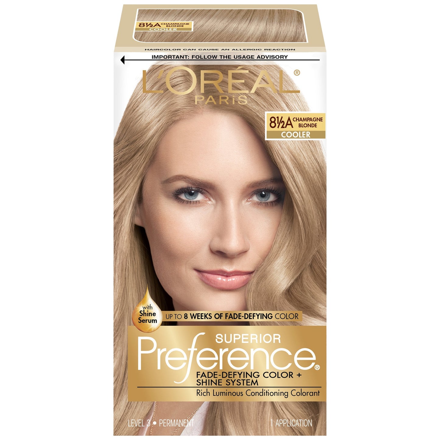 L'Oreal Paris Superior Preference Fade-Defying Color + Shine System, 8.5A Champagne Blonde(Packaging May Vary) Beauty & Personal Care L'Oreal Paris