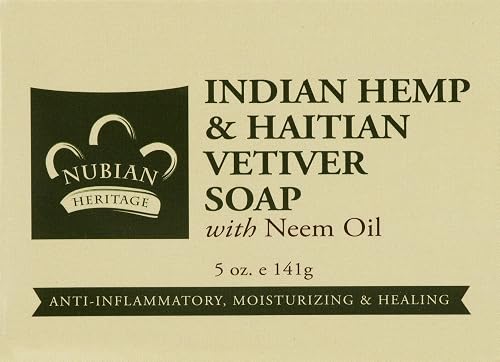 Nubian Heritage Soap Bar Indn Hmp Vetiver Beauty & Personal Care Nubian Heritage