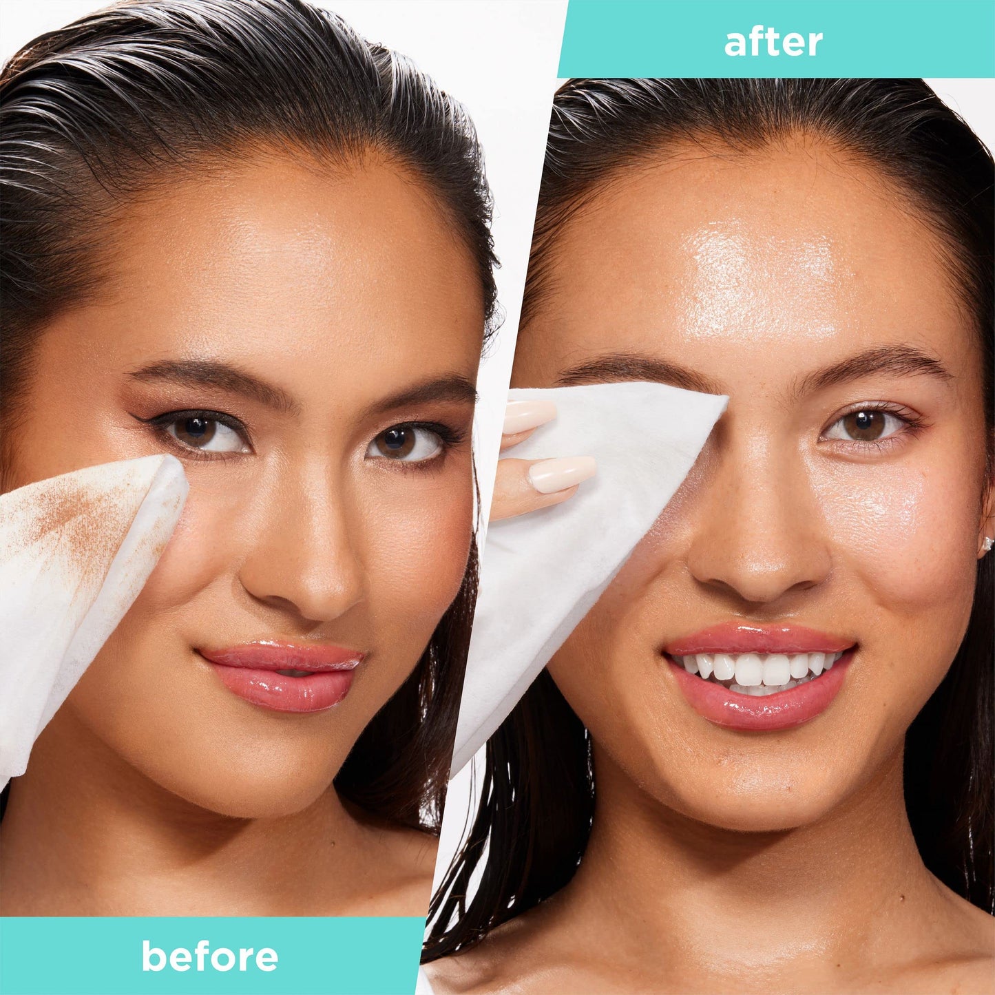 Real Techniques Real Clean XL Hydrating Facial Wipes, Infused With Hyaluronic Acid, Dual-Usage Cleansing Wipes Repair Skin & Gently Remove Makeup Beauty & Personal Care Real Techniques