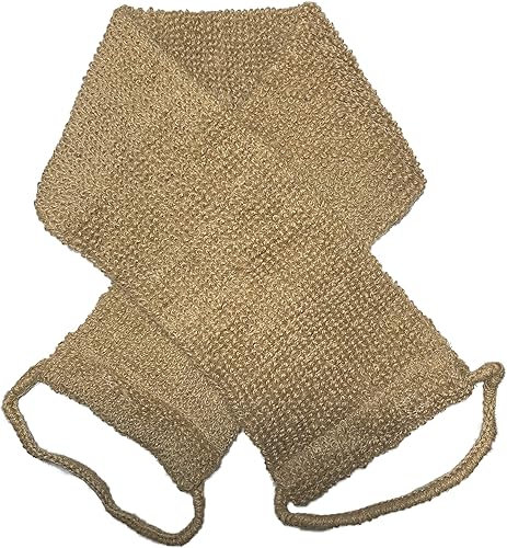 Large Natural Exfoliating Hemp Back Scrubber for Shower for Men and Women - Deep Clean & Invigorate Your Skin - Machine Wash and Dry - Double Sided Beauty & Personal Care Mr.Cui'shop