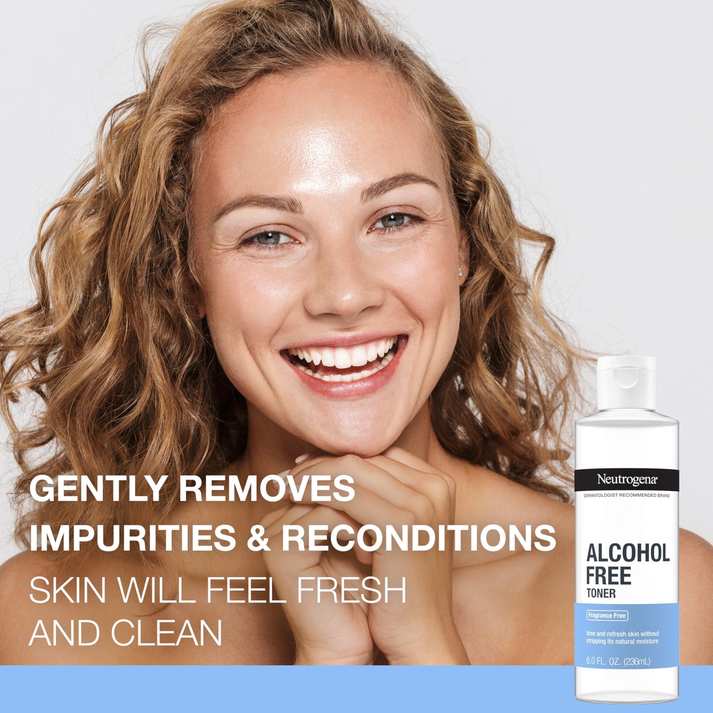 Neutrogena Alcohol-Free Gentle Daily Facial Toner, Fragrance-Free to Tone & Refresh Skin, Gently Removes Impurities & Reconditions Skin Beauty & Personal Care Neutrogena