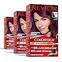 Revlon ColorSilk with Bond Repair Complex, Burgundy Permanent Hair Color, 100% Gray Coverage, Ammonia Free Hair Dye, Vegan Keratin, 34 Deep Burgundy Beauty & Personal Care REVLON