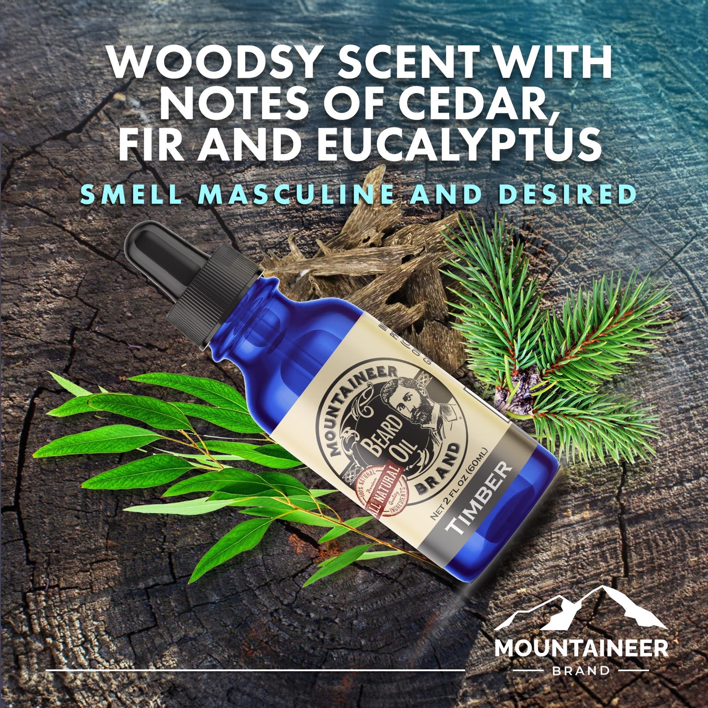 Mountaineer Brand Natural Beard Oil with Timber Scent | Made in West Virgina | Hydrates, Moisturises, Softens & Conditions for Beard Growth | Treats Beauty & Personal Care Mountaineer Brand, 100% Natural Always