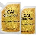 Face, Body & Hair Glitter Gel - Halloween Glitter for Kids and Women - 3 Oz Cosmetic-Grade Gel w/Moon & Stars for Festivals & Halloween Party, Easy Beauty & Personal Care CAI BEAUTY NYC