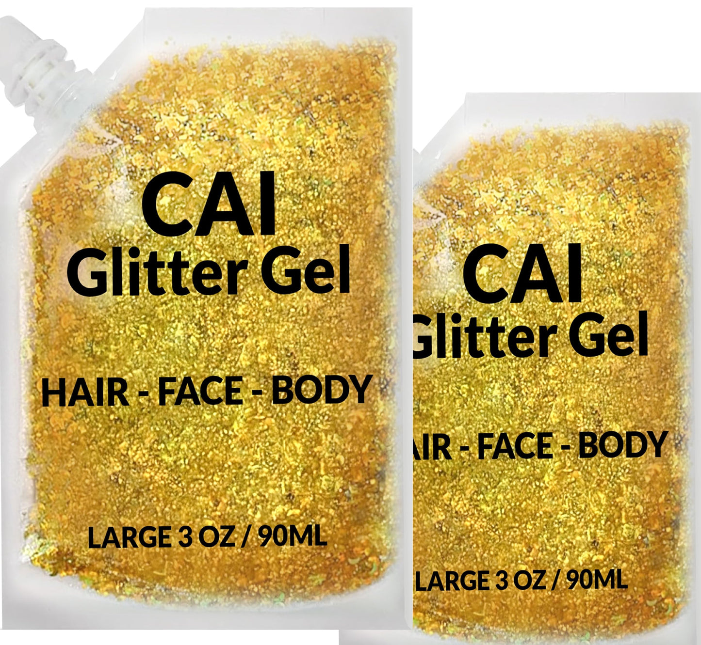 Face, Body & Hair Glitter Gel - Halloween Glitter for Kids and Women - 3 Oz Cosmetic-Grade Gel w/Moon & Stars for Festivals & Halloween Party, Easy Beauty & Personal Care CAI BEAUTY NYC