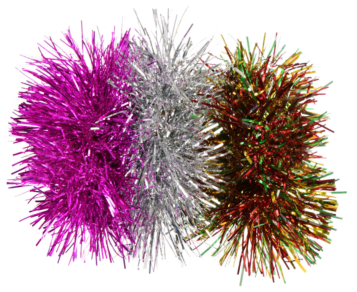 iscream Holiday Shiny Tinsel 3-Piece Girls Scrunchies, Sparkly Hair Band