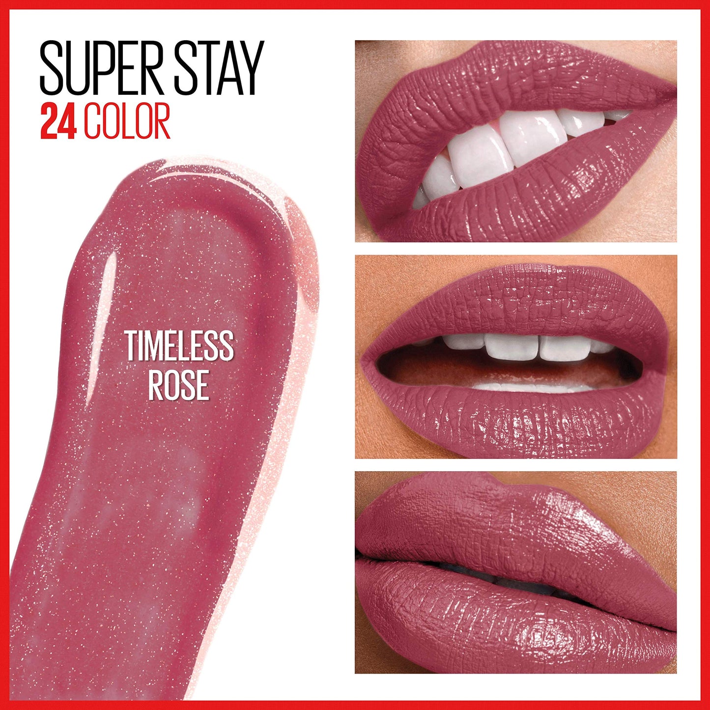Maybelline Super Stay 24, 2-Step Liquid Lipstick Makeup, Long Lasting Highly Pigmented Color with Moisturizing Balm, Timeless Rose, Pink, 1 Count Beauty & Personal Care MAYBELLINE