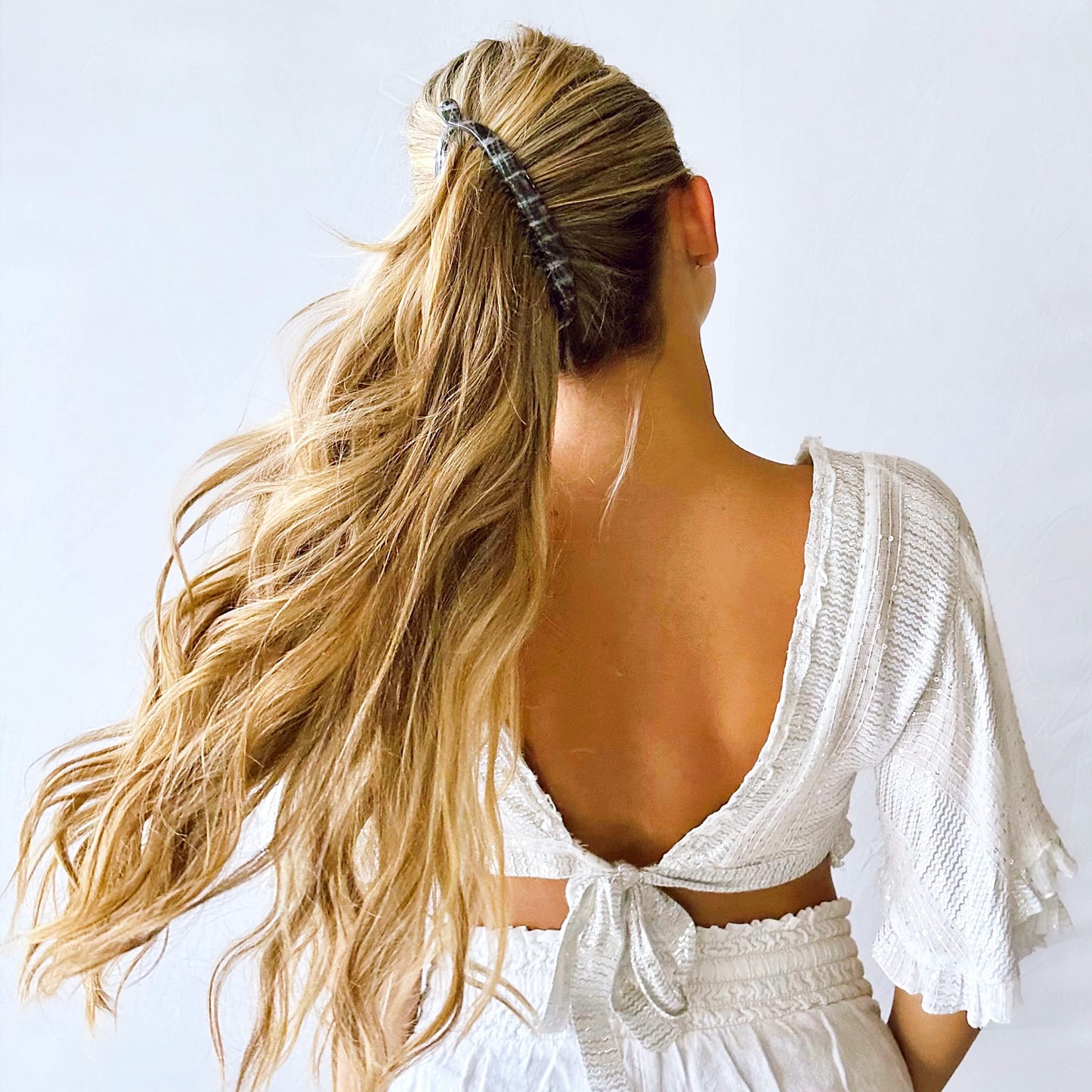 Camila Paris CP3100 French Extra Large Banana Clip Hair Comb, Gray Classic Banana Clips Hair for Thick Hair Ponytail Holder Interlocking Styling Clips Beauty & Personal Care Camila