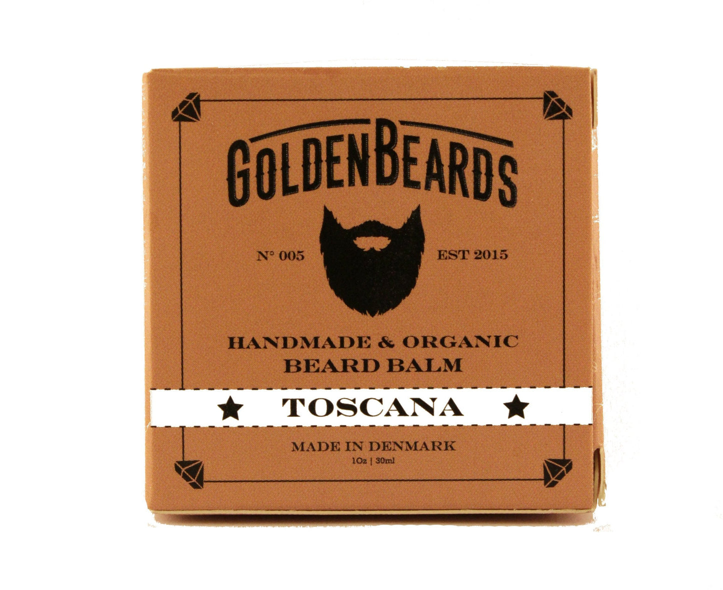 Golden Beards Beard Balm Toscana - Organic Shea, Cocoa & Beeswax Blend with Juniper & Ginger Scent - 30ml Vegan Styling Balm for Beard Softening Beauty and Personal Care Golden Beards Kobenhavn BALM GROOMING OIL