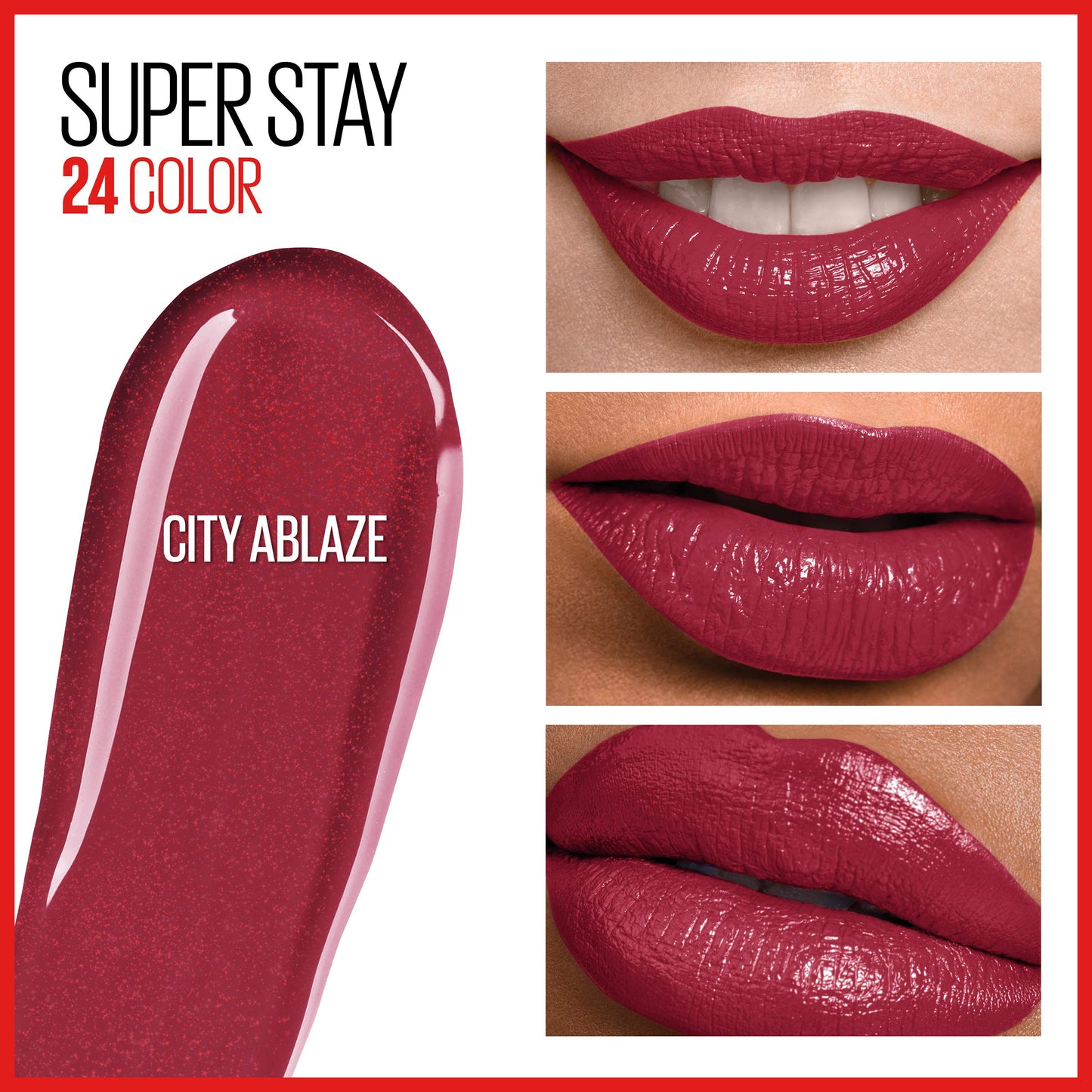 MAYBELLINE Super Stay 24 2-step Long Lasting Liquid Lipstick and Lip Balm, 930 City Ablaze, 1 count Beauty & Personal Care MAYBELLINE