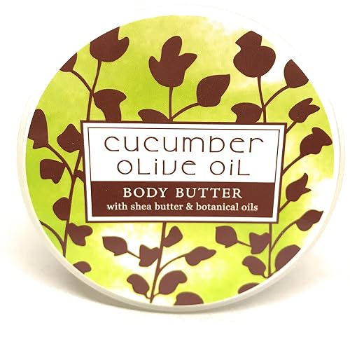 Greenwich Bay Trading Company Botanic Body Butter with Shea Butter and Cocoa Butter 8oz Tub (Cucumber Olive Oil) Beauty & Personal Care Greenwich Bay