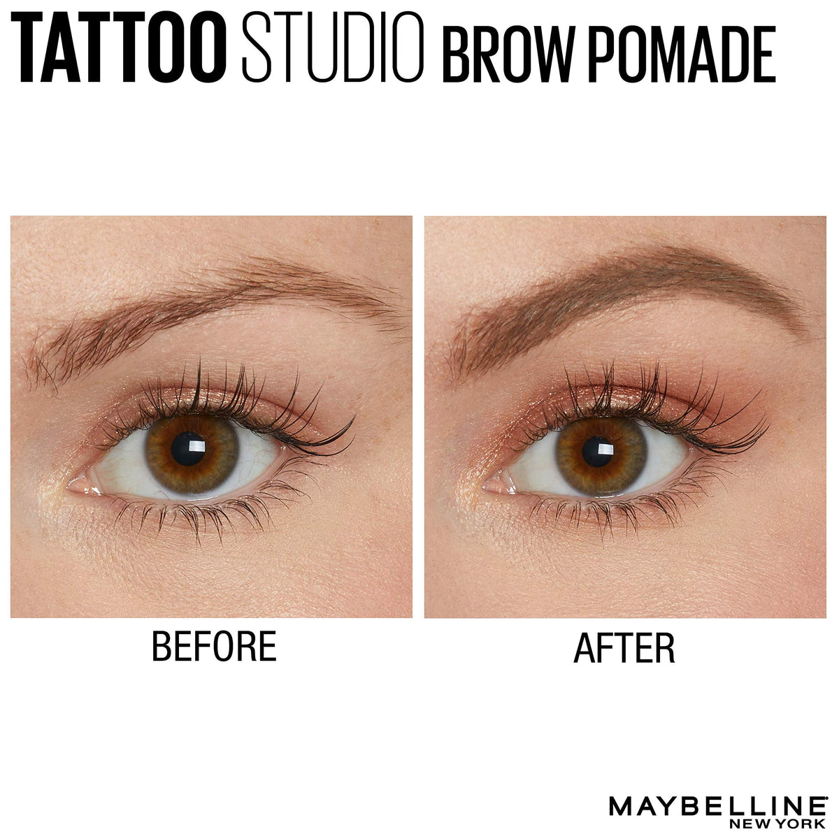 Maybelline TattooStudio Brow Pomade Long Lasting, Buildable, Eyebrow Makeup, Blonde, 1 Count