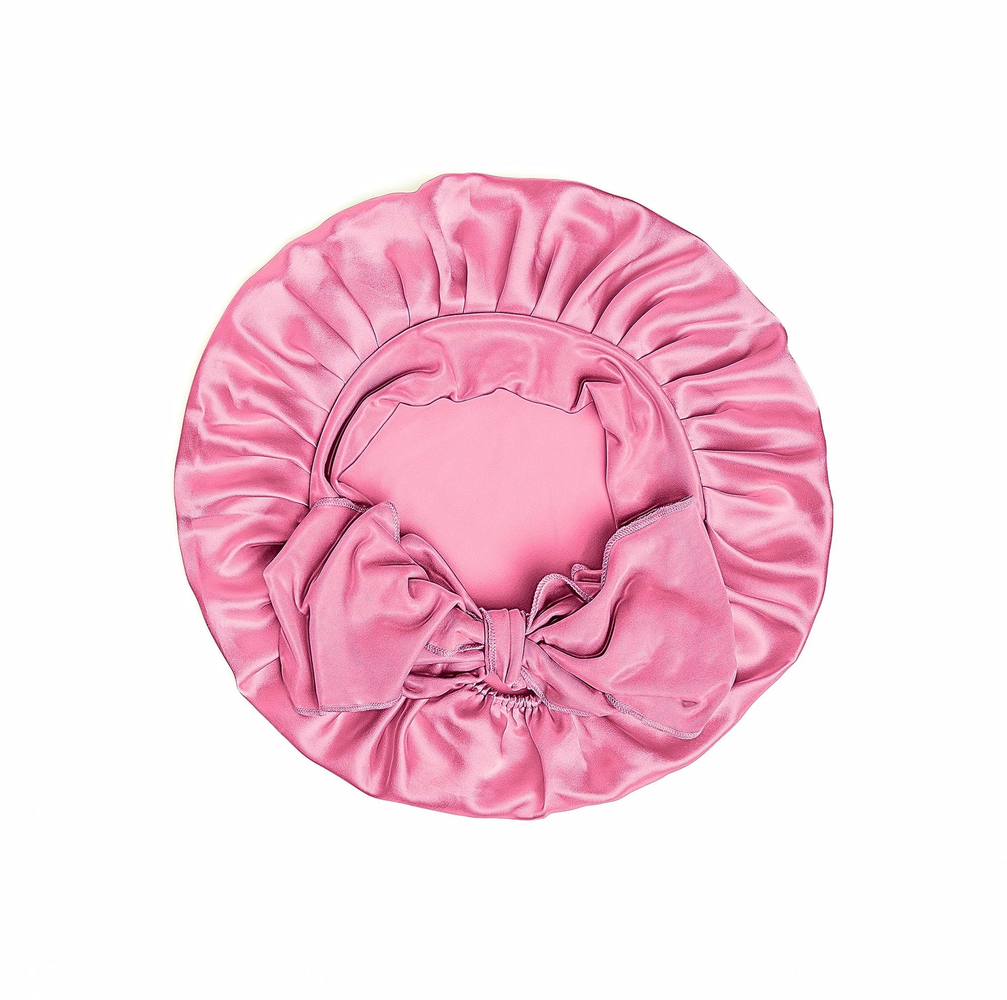 Silky & Sassy Large Satin Bonnet With Laundry Bag - Double Layer Silk Sleep Cap for Women, Curly Hair - Adjustable Tie Band - Pink Beauty & Personal Care Silky & Sassy