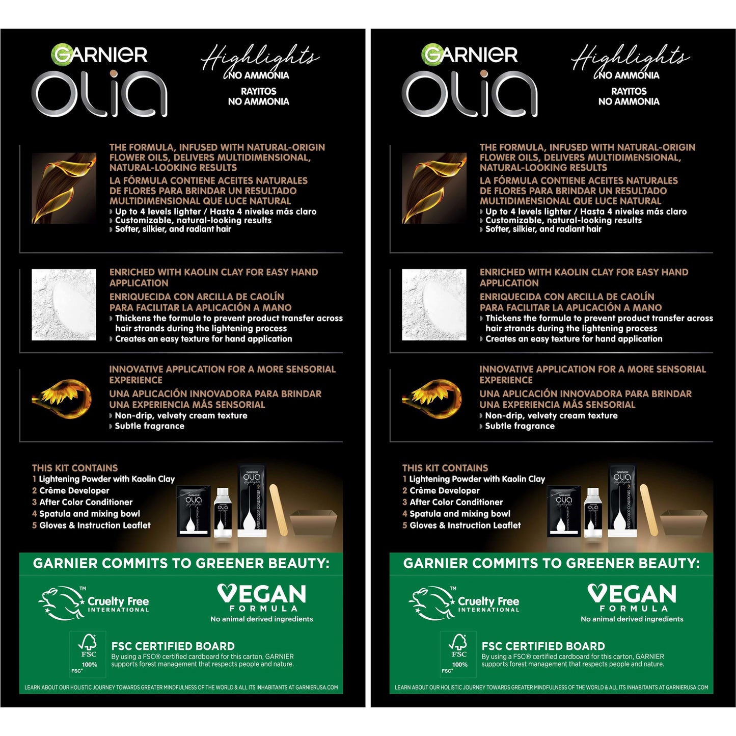 Garnier Hair Color Olia Ammonia-Free Permanent Hair Dye, H03 Highlights for Brunettes, 2 Count (Packaging May Vary) Beauty & Personal Care Garnier