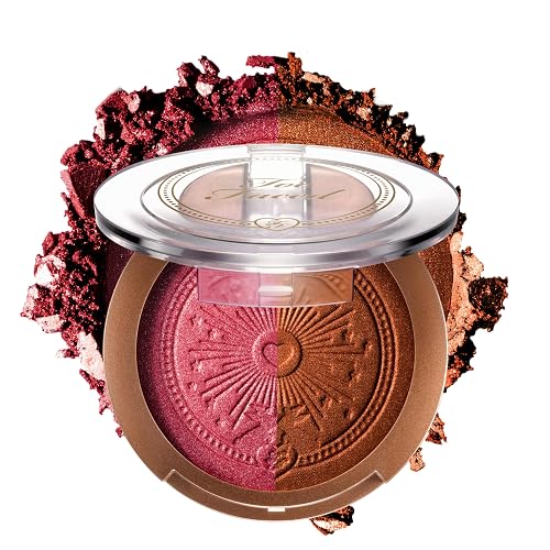 Too Faced Sun Bunny Blushing Bronzer | Dual-Shade Sheer, Luminous Bronzer Blush with Pink Undertones to Mimic Natural Flush, Fuchsia Bunny, 0.28 Ounce Beauty & Personal Care Too Faced