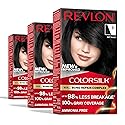Revlon ColorSilk with Bond Repair Complex, Black Permanent Hair Color, 100% Gray Coverage, Ammonia Free Hair Dye, Vegan Keratin, 11 Soft Black (Pack Beauty & Personal Care REVLON