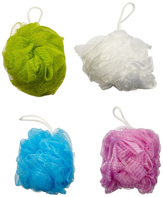 Daylee Naturals Mesh Bath Pouf Sponge 4 Pack Beauty and Personal Care Daylee Naturals
