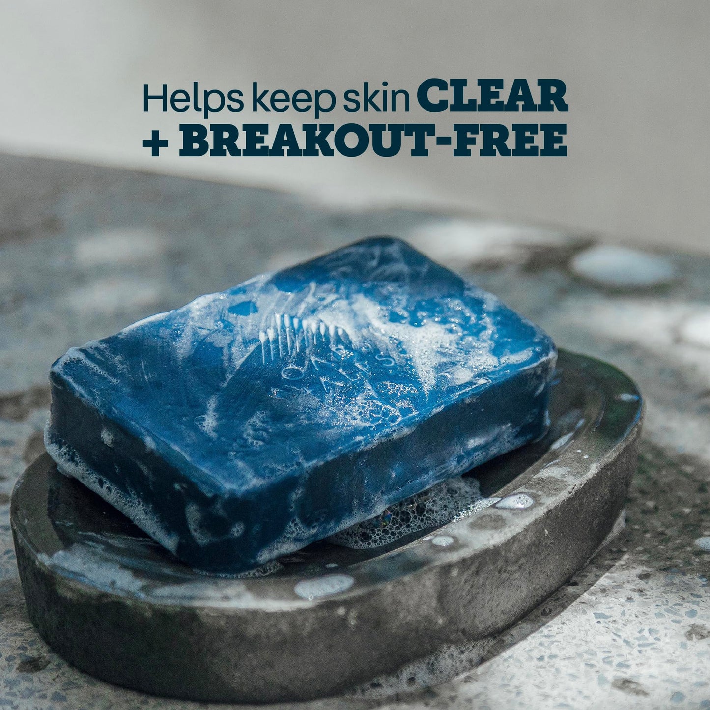 Oars + Alps Exfoliating & Moisturizing Bar Soap for Men, Deep Cleaning Soap, Clean Ingredients, All Skin Types, Blue Charcoal, 1pk Beauty & Personal Care Oars + Alps