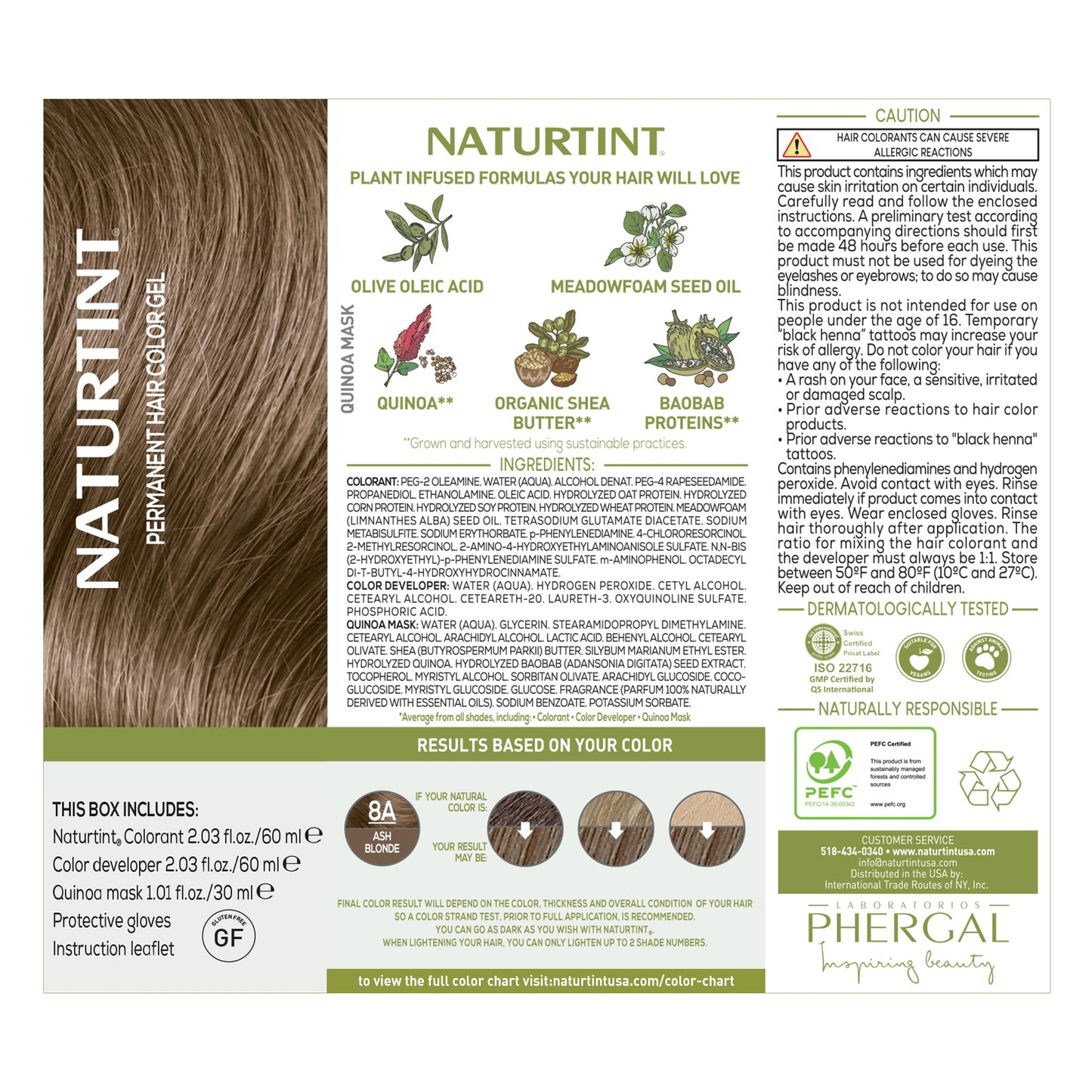 Naturtint 8A Ash Blonde Permanent Hair Color (Pack of 6), Ammonia Free, Vegan, Cruelty Free, up to 100% Gray Coverage, Long Lasting Results (Packaging Beauty & Personal Care Naturtint