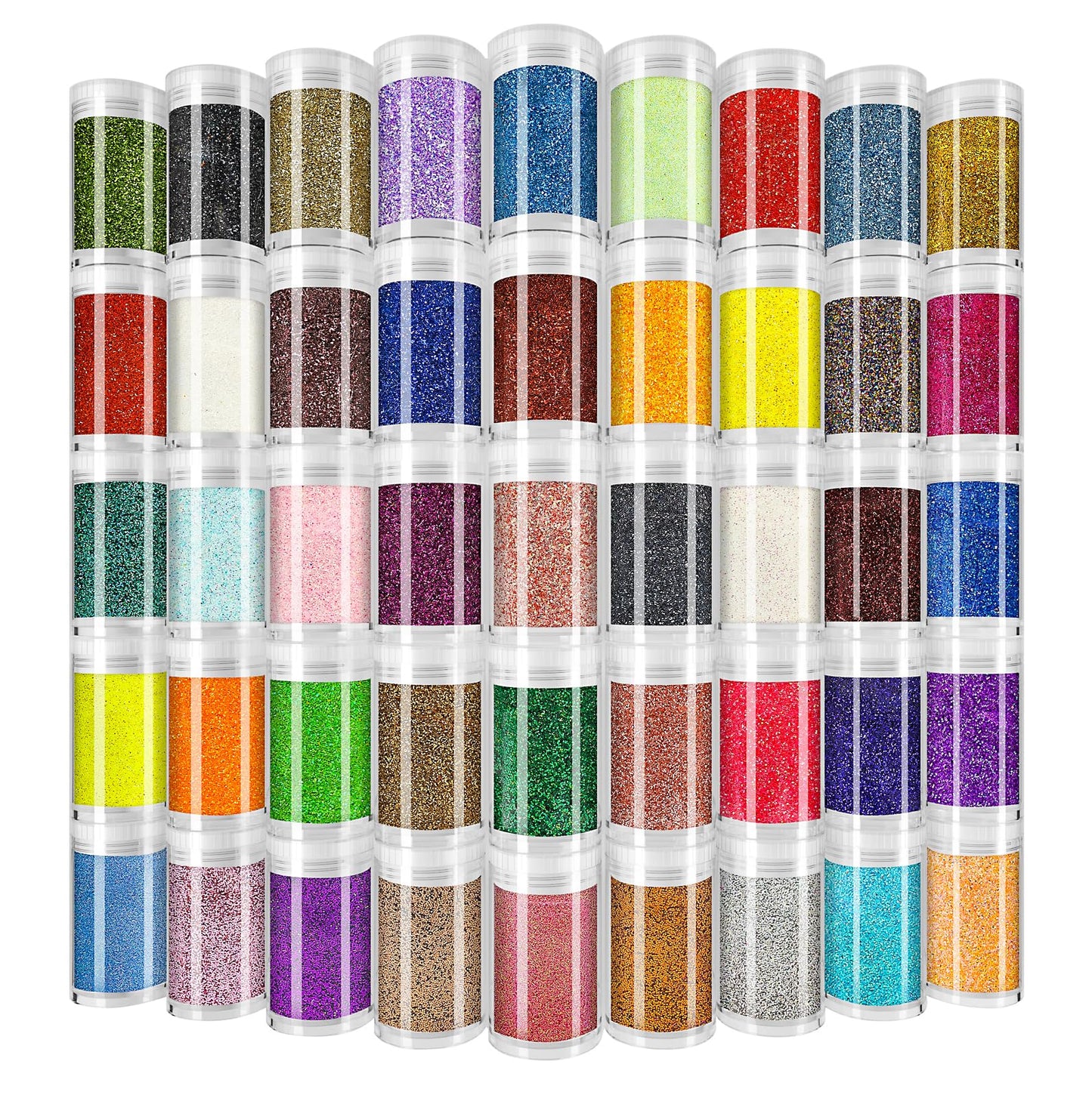 Ultra Fine Glitter for Nails, Set of 45 Colors, Extra Fine Resin Glitter Powder, Holographic & Iridescent Glitter for Epoxy Resin, Body Glitter Beauty & Personal Care Linwulte