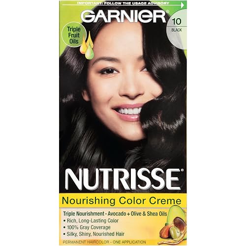 Garnier Nutrisse Nourishing Color Creme 10 Black (Licorice) Beauty & Personal Care Garnier