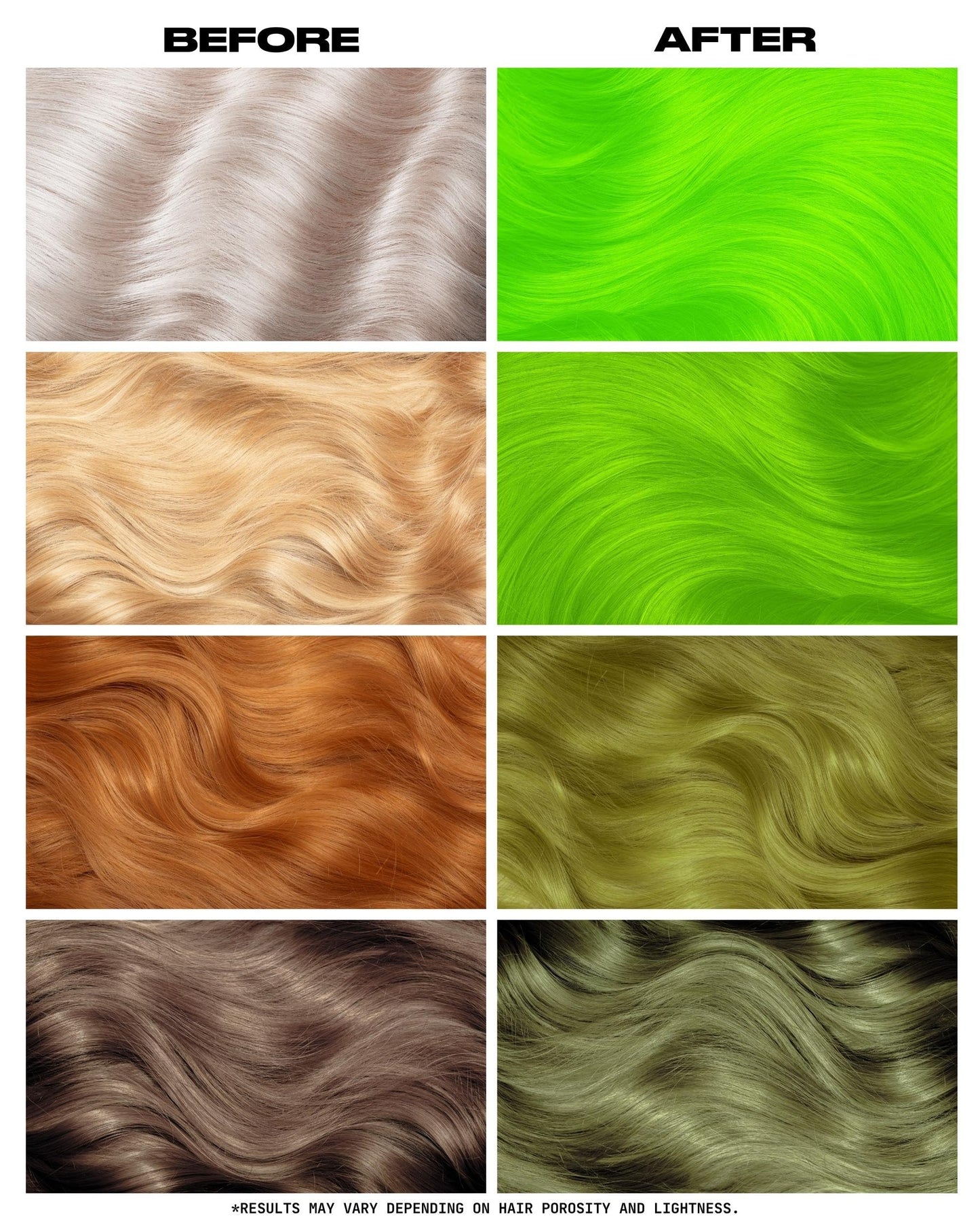 Lunar Tides Semi-Permanent Hair Color (43 colors) (Neon Lime, 8 fl. oz.) Beauty & Personal Care Lunar Tides