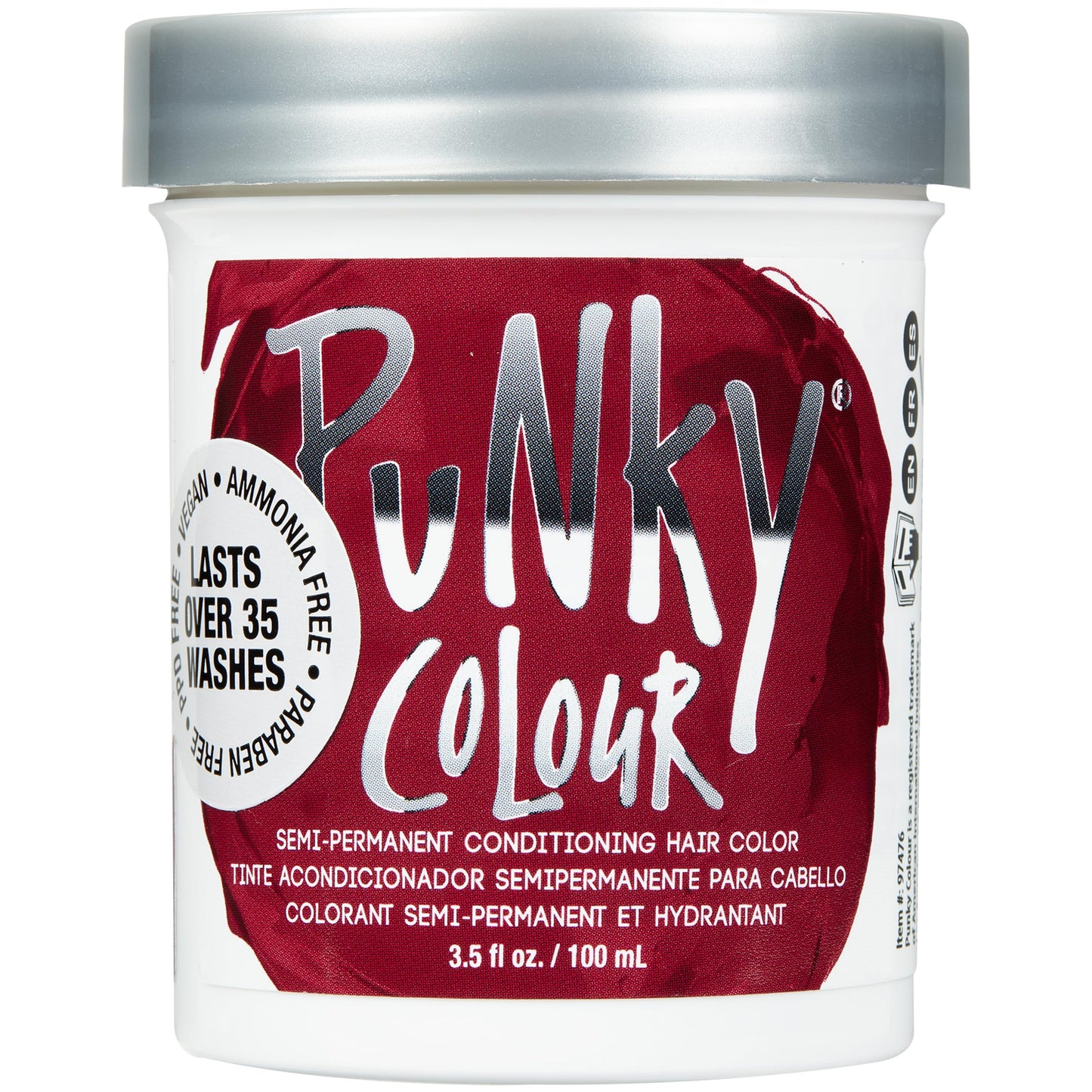 Punky Red Wine Semi Permanent Hair Color - Vegan & Cruelty-Free Conditioning Red Hair Dye, Lasts Up to 35 Washes, 3.5 fl oz Beauty & Personal Care Punky