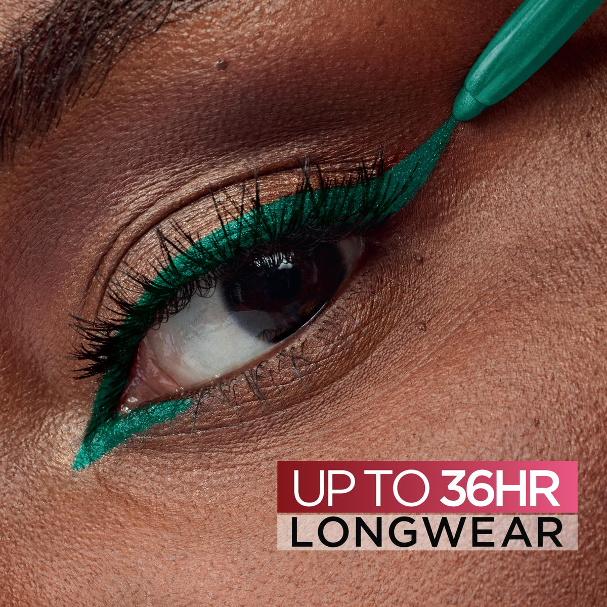 L'ORÉAL Infallible Grip Mechanical Gel Eyeliner Pencil, Smudge-Resistant, Waterproof Eye Makeup with Up to 36HR Wear, Emerald Green, 1 Kit, 1 Fl Oz