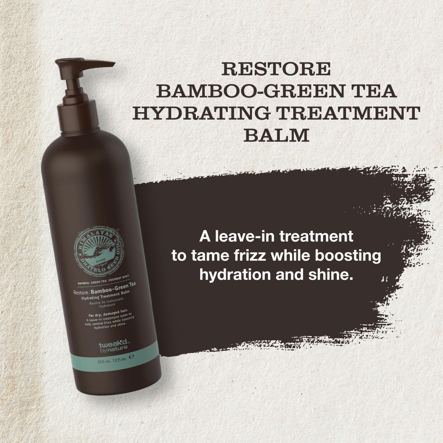 Tweak’d by Nature - Restore Bamboo-Green Tea Hydrating Leave In Hair Treatment, Strengthening Hair Serum, Invigorating Green Tea, Bamboo, and Coconut Beauty and Personal Care Tweak'd by Nature