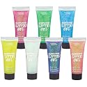 Iridescent Glitter Body Paint Gel - 7 Color Cosmetic Set 10 ml Tubes Makeup Glitter Gel for Hair, Body, Face Shimmer - Great for Dress Up, Festival Beauty & Personal Care splashes & spills