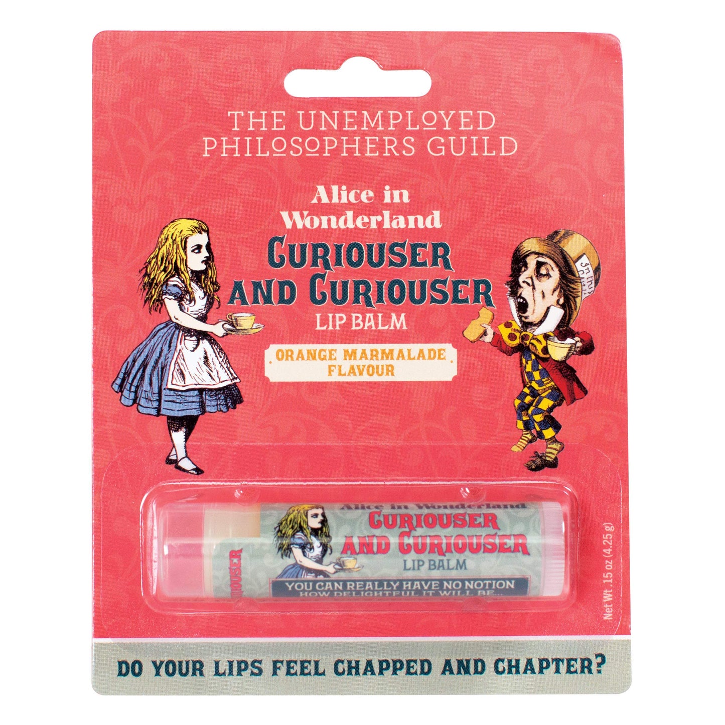 The Unemployed Philosophers Guild Alice in Wonderland Curioser and Curioser Lip Balm - Orange Marmalade Flavored, Cruelty-Free, Made in the USA Beauty & Personal Care The Unemployed Philosophers Guild