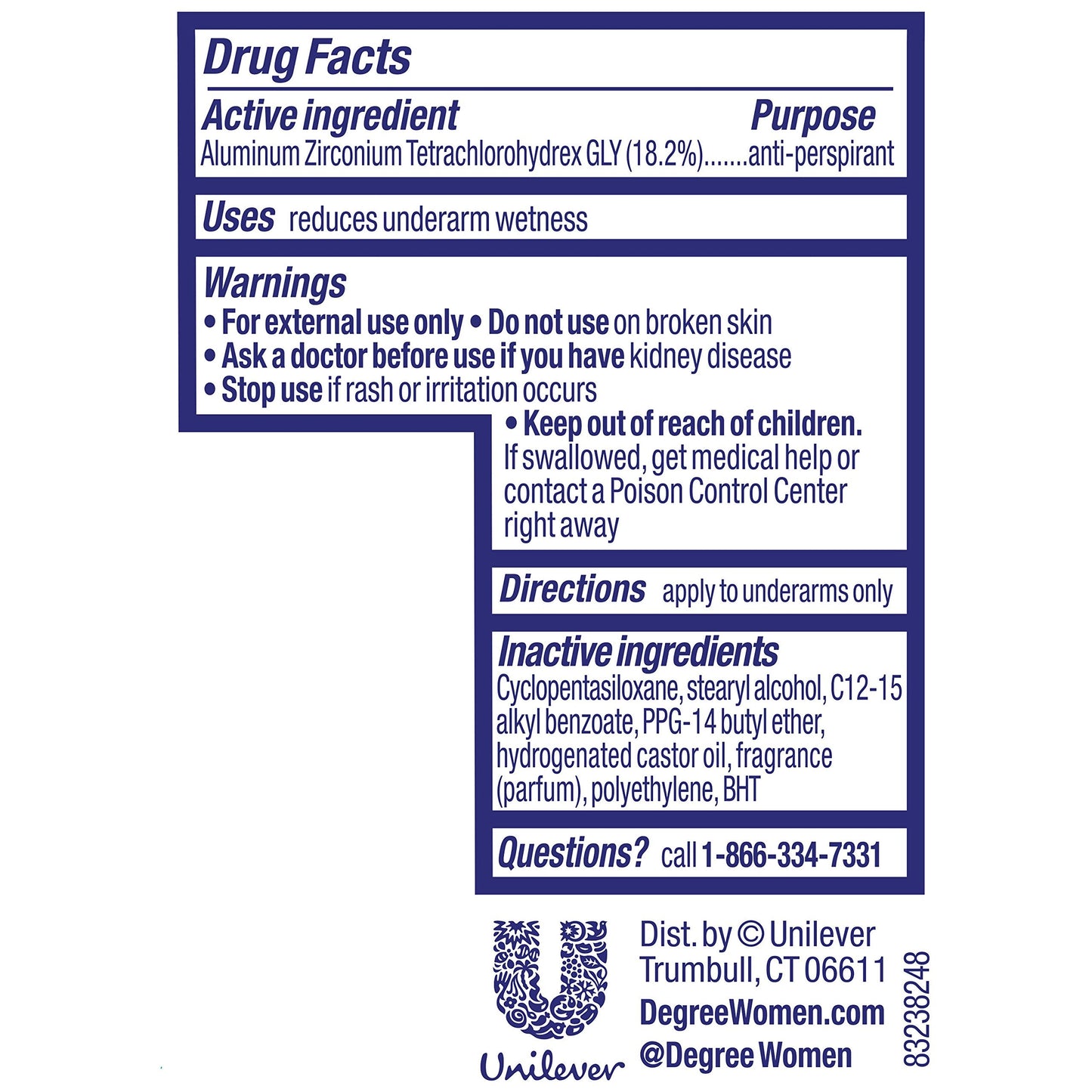 DEGREE Sheer Powder Antiperspirant Deodorant Stick, Blue, 2.6 Oz Beauty and Personal Care Degree