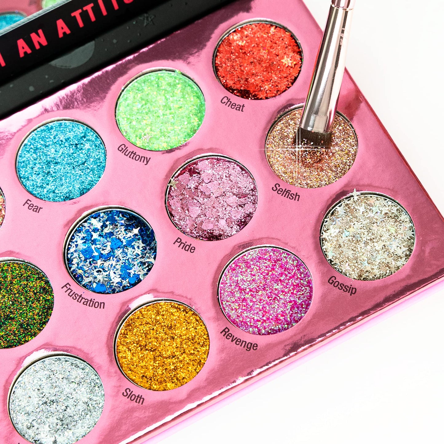 Sin of Glittony Glitter Palette by Rude Cosmetics for Women - 0.634 oz Eye Shadow Beauty & Personal Care RUDE
