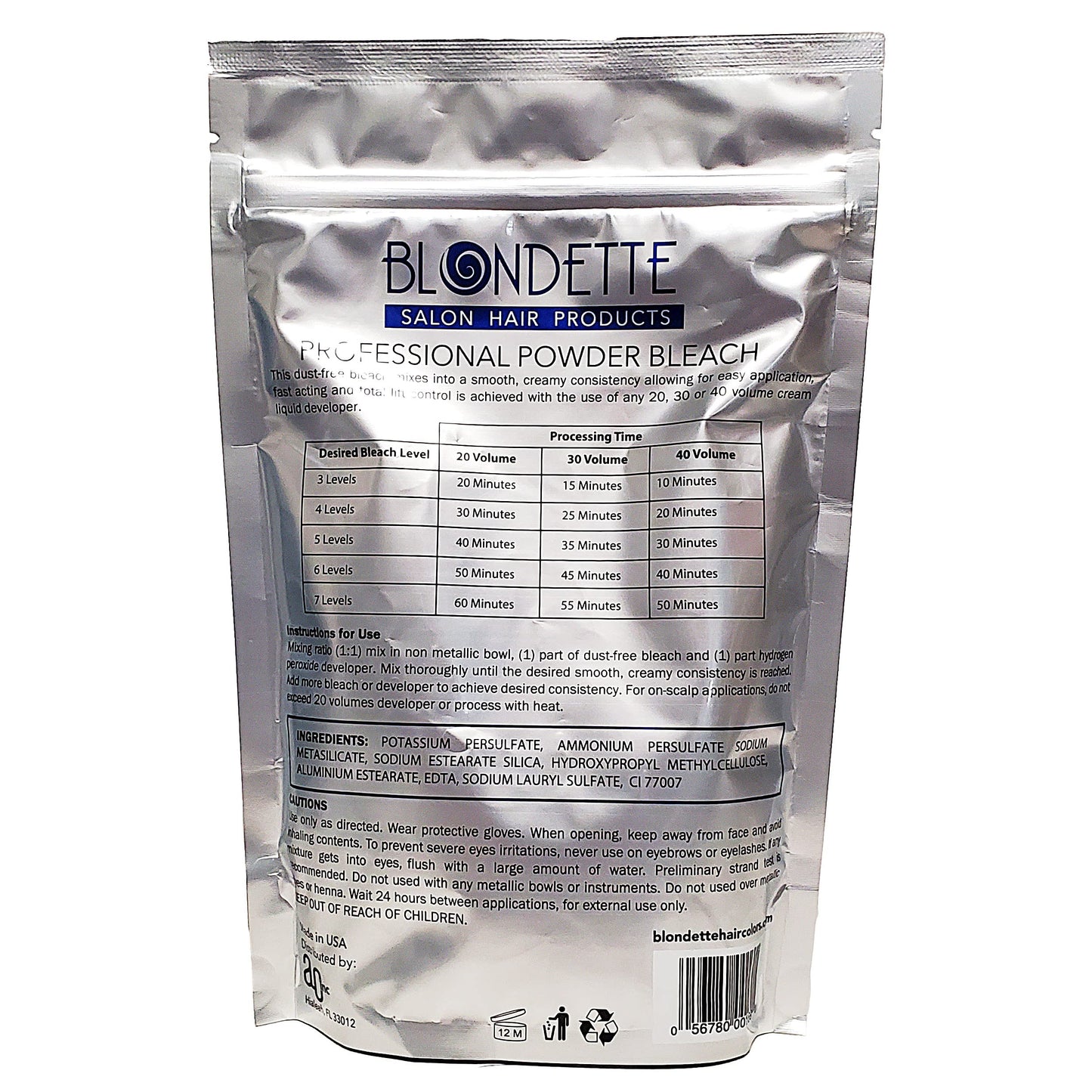 Powder Bleach, Blondette Salon Professional Powder Bleach blue dust-free (460) Beauty & Personal Care Blondette