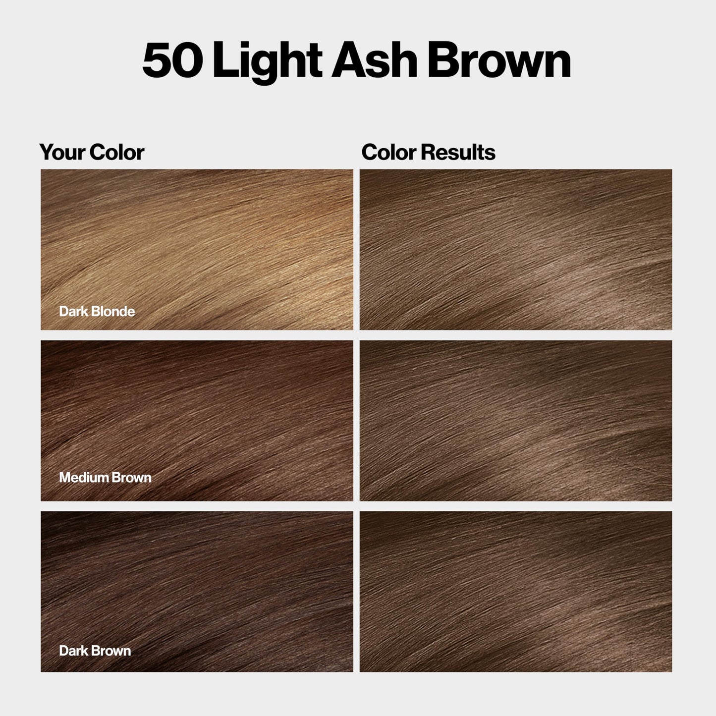 Revlon ColorSilk with Bond Repair Complex, Brown Permanent Hair Color, 100% Gray Coverage, Ammonia Free Hair Dye, Vegan Keratin, 50 Light Ash Brown Beauty & Personal Care REVLON