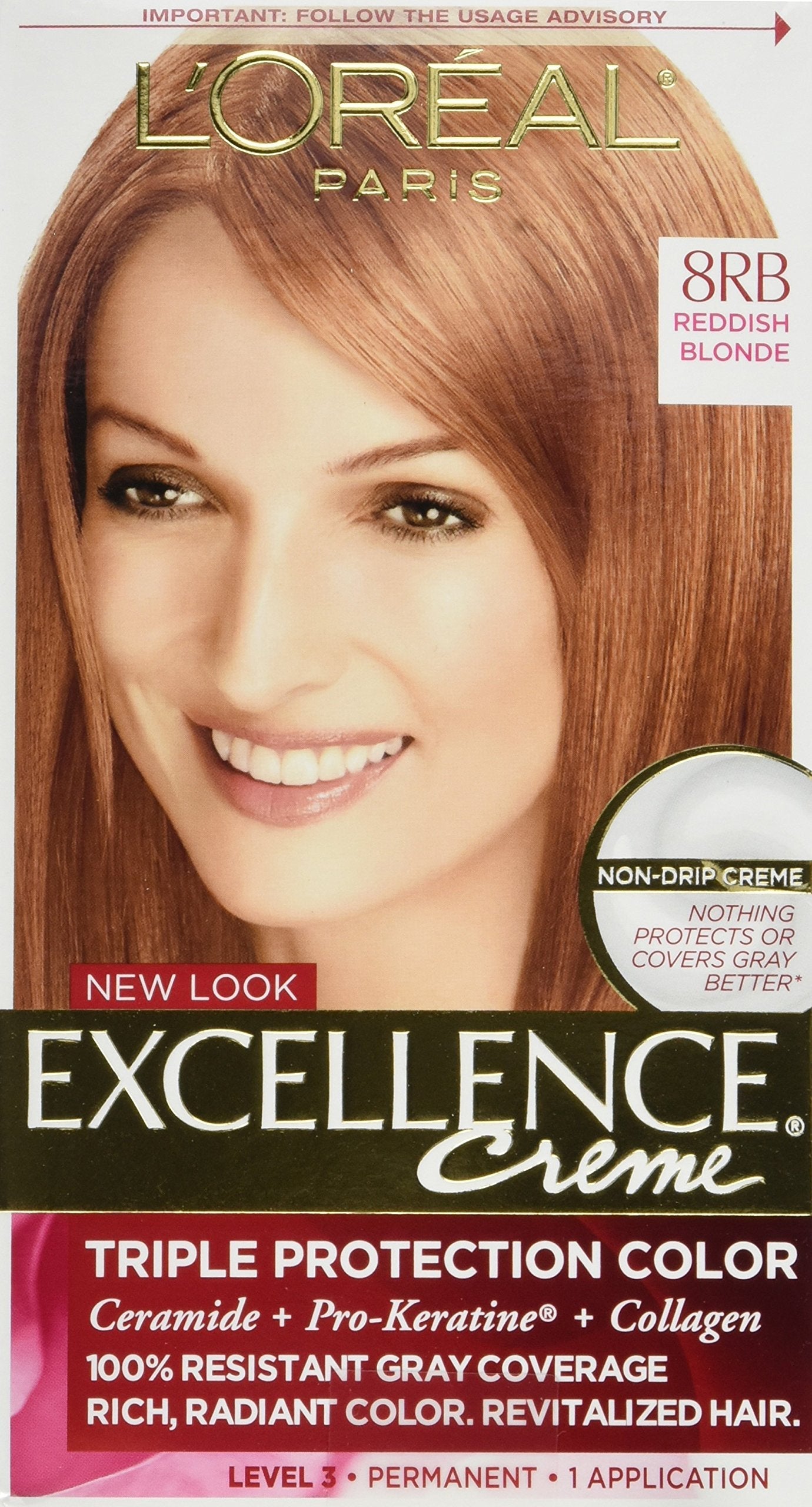 L’Oreal ParisExcellence Creme 8RB Medium Reddish Blonde (Warmer) 1 Each (Pack of 4) Beauty & Personal Care L'Oreal Paris