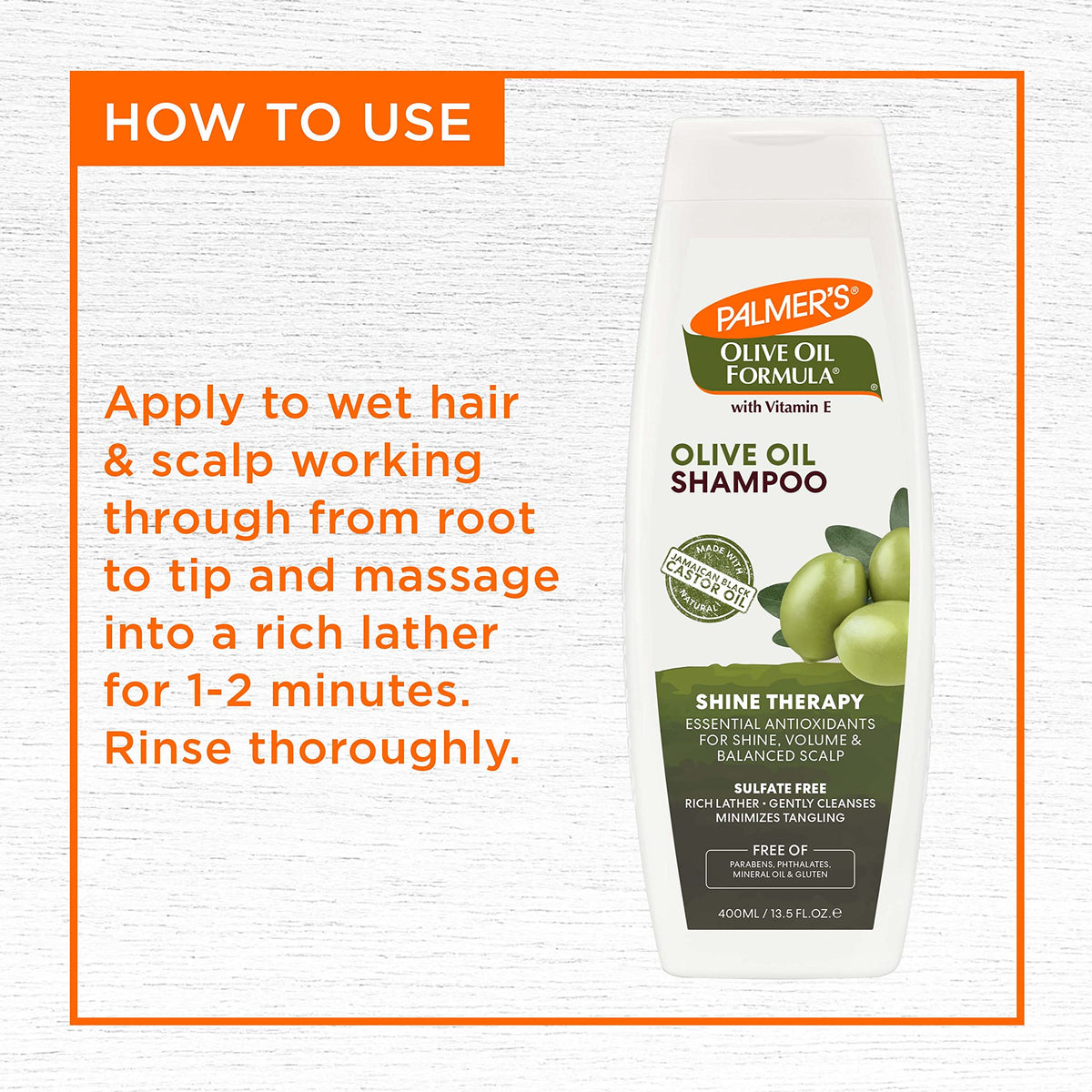 Palmer's Olive Oil Formula Shine Therapy Shampoo, 13.5 Ounce (Pack of 2)