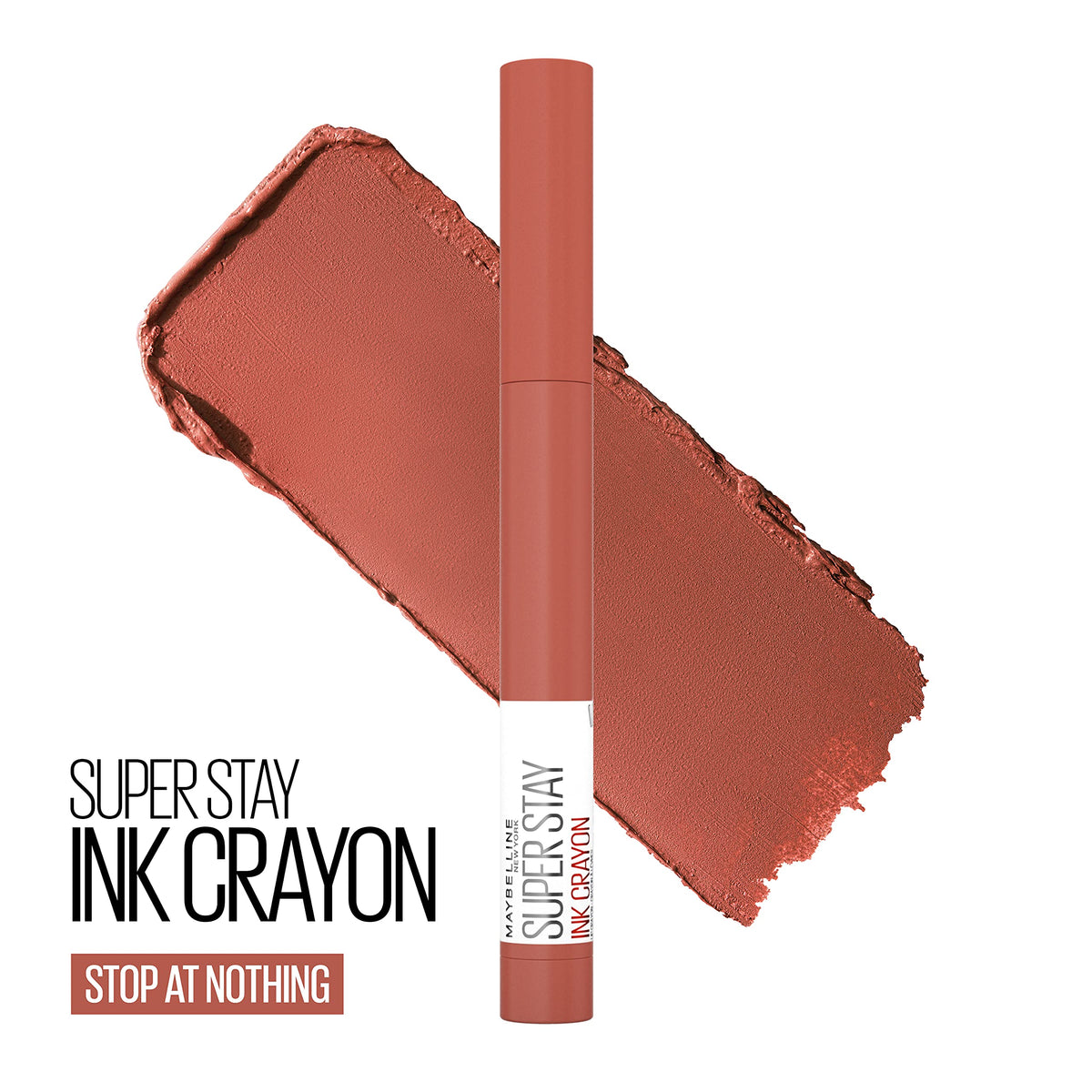 Maybelline Super Stay Ink Crayon Matte Longwear Lipstick Makeup, 160 Stop At Nothing, 0.04 oz Beauty & Personal Care MAYBELLINE