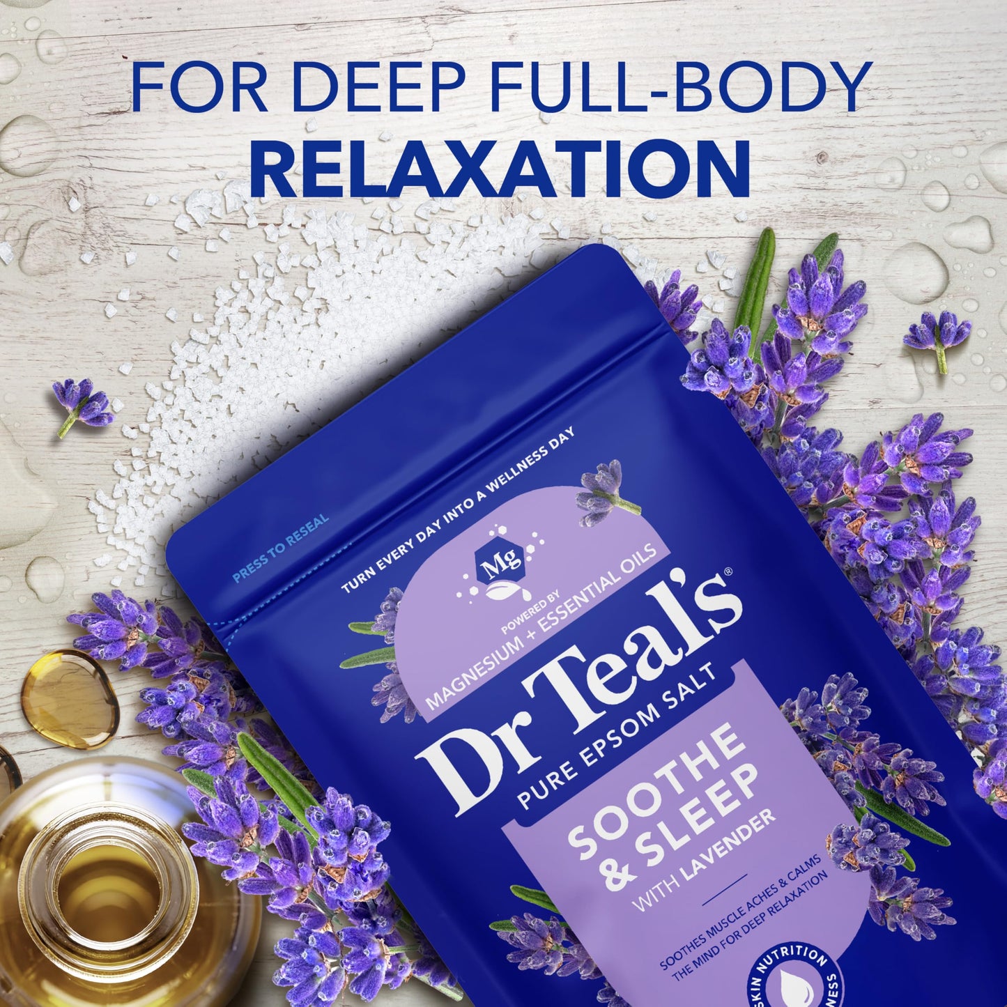 Dr Teal's Epsom Salt Soaking Solution, Soothe & Sleep, Lavender, 3lbs Beauty and Personal Care Dr Teal's
