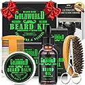 Beard Kit Beard Grooming Kit w/Beard Oil Balm Brush Comb Scissor e-Book Christmas Stocking Stuffers Gifts Ideas for Men Him Dad Boyfriend Husband Mens Beauty & Personal Care GoldWorld