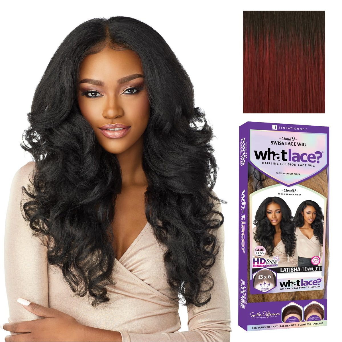 Sensationnel What Lace 13x6 Wig-Latisha, T1B/BG