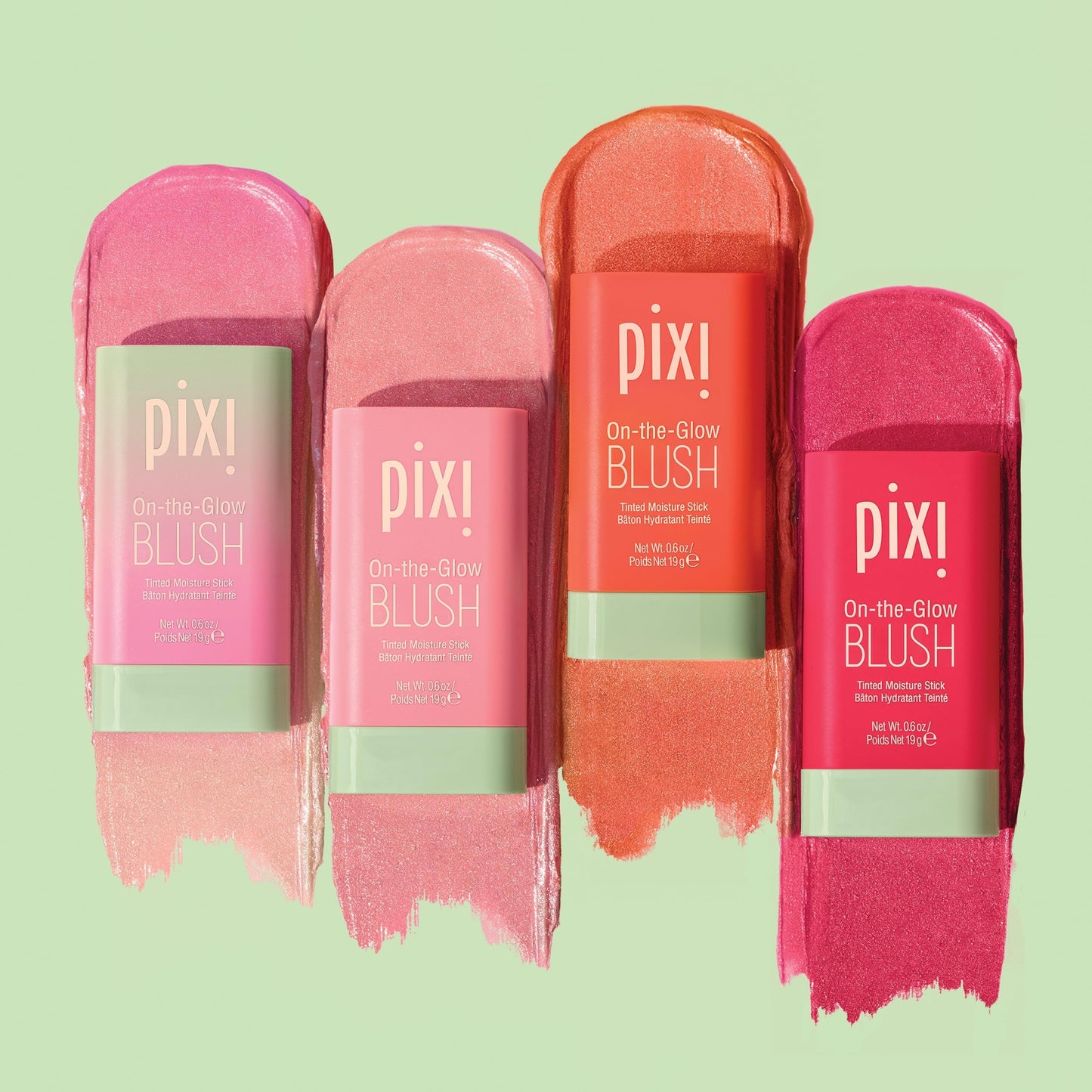 Pixi On-the-Glow Blush Stick in Ruby, Hydrating Tinted Moisture Stick for Cheeks and Lips with Ginseng, Aloe Vera and Fruit Extracts, Twist-Up Design Beauty & Personal Care Pixi